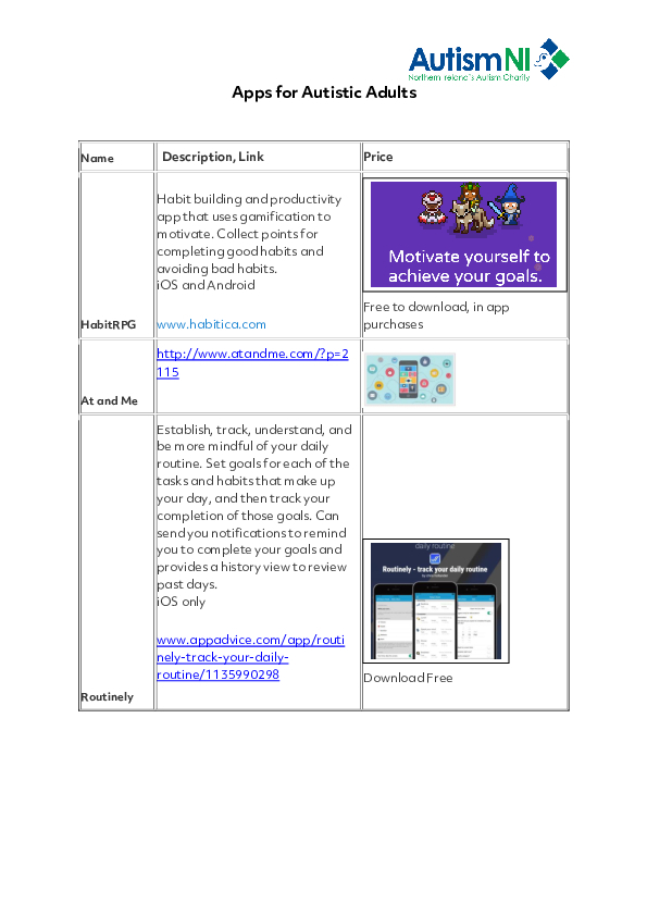 Apps for Autistic Adults PDF