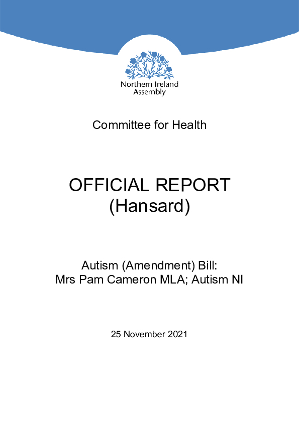 Presenting to Health Committee – November 2021